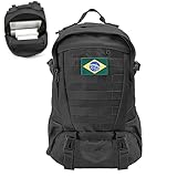 30L Mochila Masculina Resistente à Água Impermeável, Leve e Espaçosa para Acampamento, Trekking e Aventuras Outdoor (Preto)