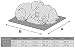 Pillowprim Haustierhütte, Hundeecke, Haustierzwinger, Hundehütte, Ruhebereich, Zwinger, Tierheim, Hundezwinger, R4: 55 x 60 cm, Graphit Ökoleinen + Graphit Oxford