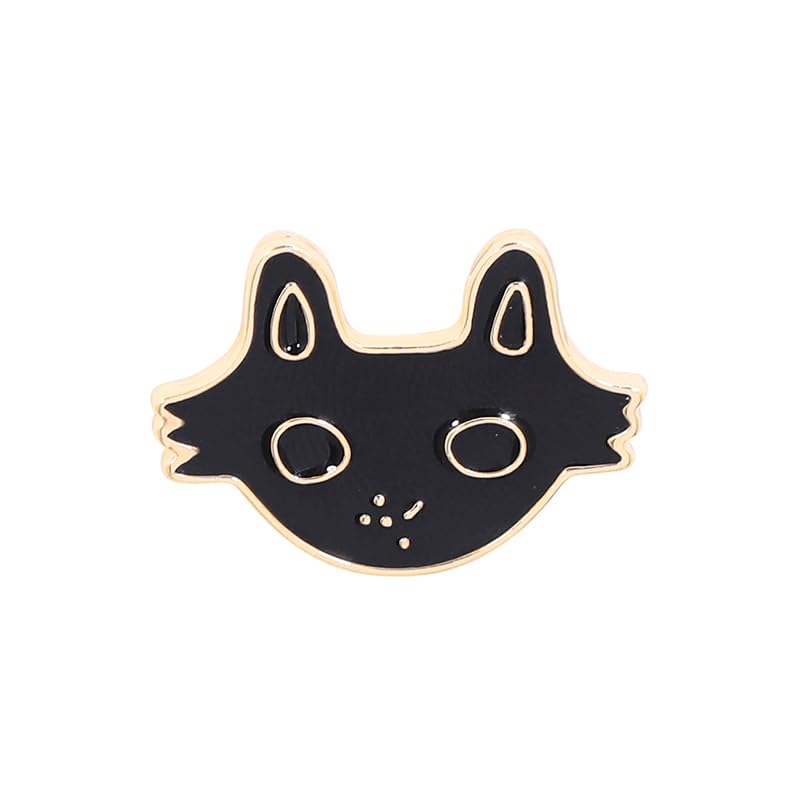 Black Cat Enamel Pin Collect Cute Arts Metal Cartoon Brooch Backpack Clothes Collar Minimalism Lapel Badges Jewelry