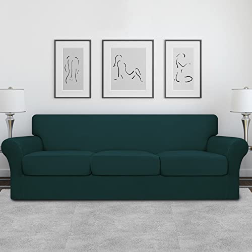 Image of Easy-Going 4 Pieces Oversized Stretch Couch Cover for Dogs Washable