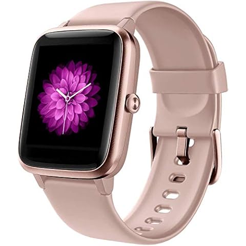 Compatible with fitpolo Smartwatch Band, onetuo Silicone Replacement Accessories Soft Band Wristbands Straps fitpolo Smartwatch for women, Men /fitpolo IP68 /ID205L Smart Watch (Pink) Cover