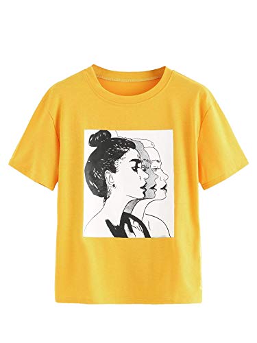 Image of Fabricorn Plain Printed Cotton Tshirt for Women