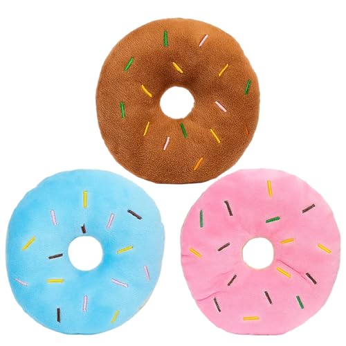 3 Pack Juguete Donut para Perro Resistente y Colorido