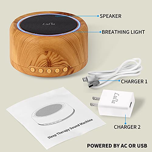41kEkG6am1L White Noise Machine Baby Sleep Sound Machine with Breathing Light for Adult Baby Kids 30 Soothing Natural Sounds 35… - Image 7
