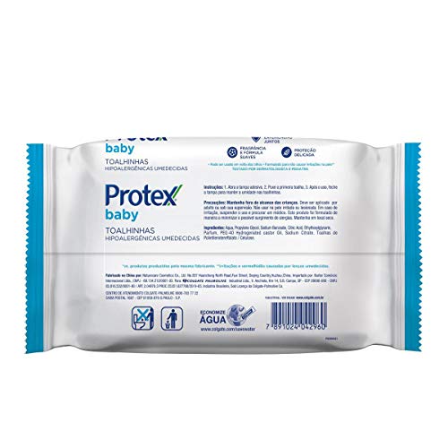Protex BABY Lenços Umedecidos para Bebês Embalagem com 48 lenços