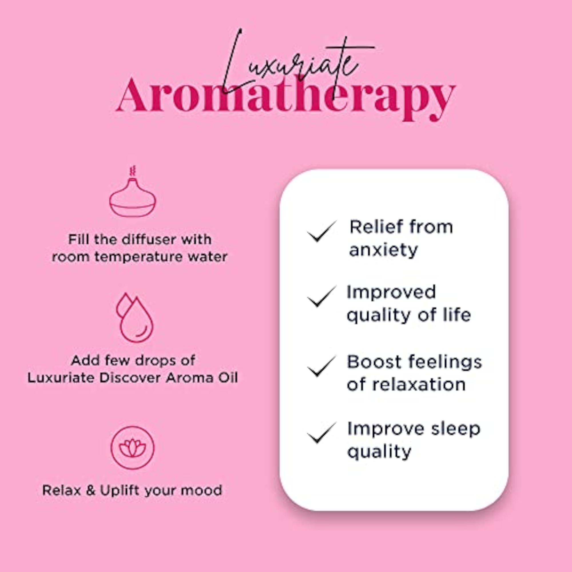 LUXURIATE Aroma Diffuser Scented Oil 15ml