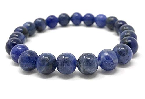 Bracelet Sodalite Naturelle AAA - Perles de Haute Qualité 10mm et Finition Luxe