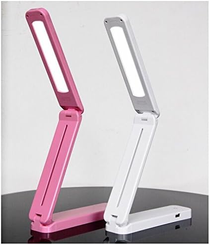 Solar LED Desk Lamp, Nantonin LED Table Lamps Dimmable Touch Eye-Care with USB Charger Port Pink Color