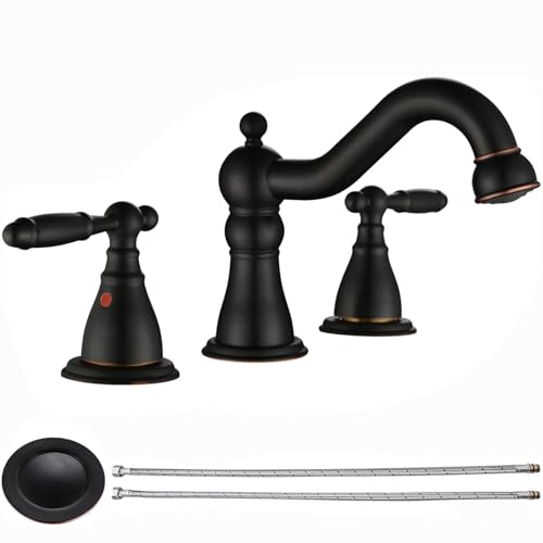 RKF Bathroom Faucets for Sink 3 Oil Rubber Bronze Hole