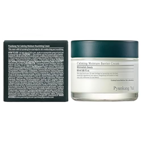 Image of Pyunkang Yul PKY Calming Moisture Nourishing Cream Instantly Soothes Sensitive Skin, Face Moisturizer for Healthy Skin Vitality with Collagen, Vegan, Korean Skincare (1.69 Fl. Oz, 50ml)