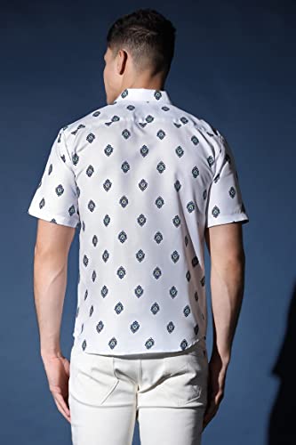 Image of Leriya Fashion Men's Rayon Shirt - Summer Button Down Shirts | Half Sleeve Printed |Formal |Casual Stylish (Available in Plus Size)