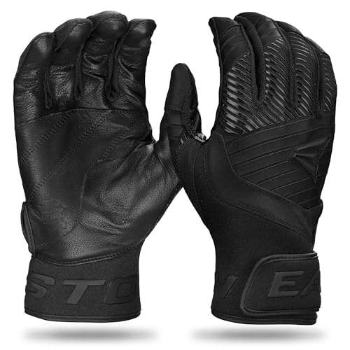 Easton | Adult Walk-Off Ethos Baseball Batting Gloves | Black | L
