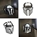 BestEvMod Mando Style Universal Car Engine Start Stop Button Cover Anti-Scratch Push Start Button Protective Cover 3D Cool Car Interior Accessories (Silver)