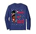 Nice Naughty You Can't Judge Me Santa List Messy Bun Afro Long Sleeve T-Shirt
