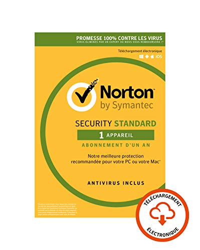 Norton Security Standard 2019 | 1 Appareil | 1 an | PC/Mac/iOS/Android | Téléchargement Cover