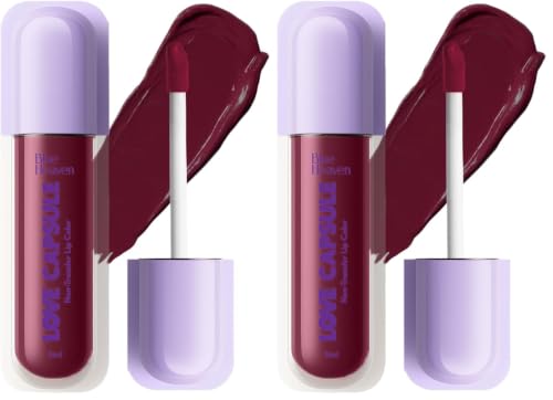 Image of Blue Heaven Love Capsule Non Transfer Lip Colour | Intense Color Payoff | Long Lasting | One Swipe Formula | Liquid lipstick Waterproof & Smudge Proof | Twisted Maroon, 5ml (Pack of 2)