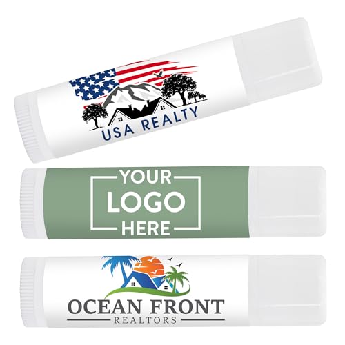 Best Day Ever Spot Custom Lip Balm - Realtor Swag, Real Estate Agent Marketing - Personalized Lip Balm Bulk with Your Logo (Set of 24)