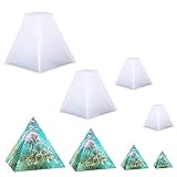 Pyramid Jewelry Clay Silicone Mold, Crafting, Resin Epoxy, Pendant Earrings Making, DIY Mobile Phone Decoration Tools,Semi-Transparent 010029/30/31/32