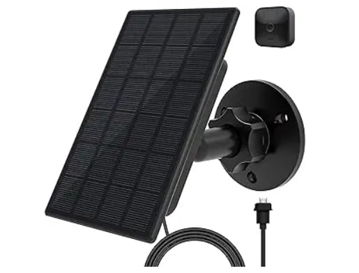 BESHOTCIPERSolar Panel for Blink Camera,2W Solar Charger for Blink with Blink XT/XT2 & Outdoor Camera&SimpliSafe Camera,IP66 Waterproof with 9.84 ft Charging Cable