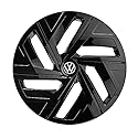 Volkswagen 11A071459ZKC Radzierblenden (4 Stück) Radkappen 19 Zoll Stahlfelgen Radblenden, schwarz glänzend