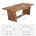 Tribesigns 12FT Conference Table, Modern Meeting Seminar Table for 12-14 Person, Rectangular Solid Executive Business Furniture Boardroom Desk for Office (Set of 2, Light Brown)