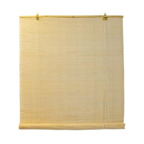 Seta Direct, Natural Bamboo Matchstick Roll Up Window Blind 36-Inch Wide by 72-Inch Length (Natural Beige) Cover