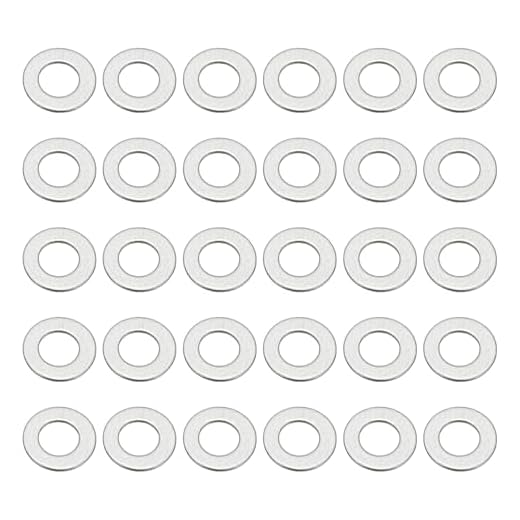 304 Stainless Steel Flat Washer, 50 Pack M3 Thickness Metal Washers Small Washers for Screws Bolts Assortment (3x6x0.5 mm)