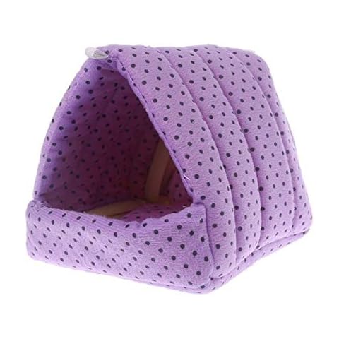CCEKD cage Small Animal Hamster Hammock Guinea Pig Sleeping Bed Cage Winter Warm House,Purple,M Cover
