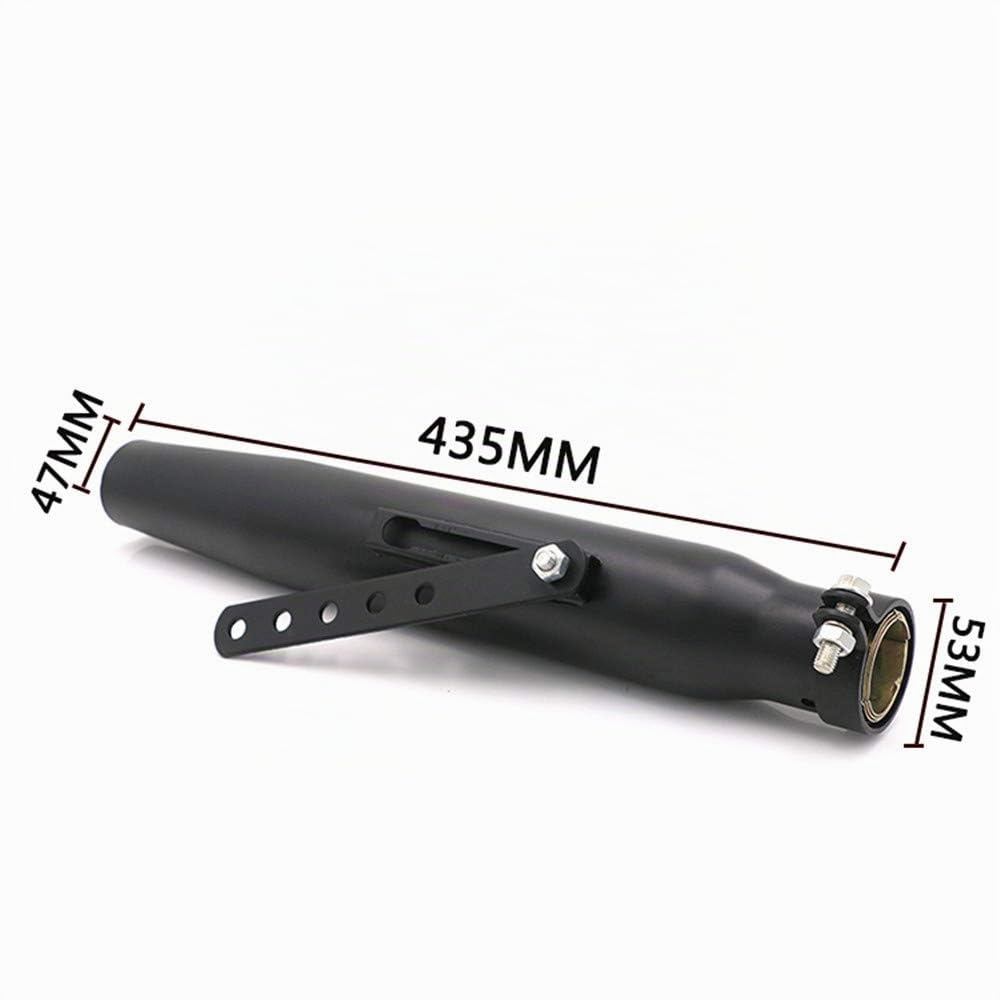 Motorrad Auspuff Universal Universal Slip On 1,5-2 "Einlass Auspuffanlage Motorrad Auspuffrohr Slip On für Dirt Bike Street Bike Scooter (Style B)