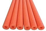 Oodles of Noodles Foam Pool Swim Noodles with Connector, 6-Pack, 52-Inch, Orange, Bulk Pack