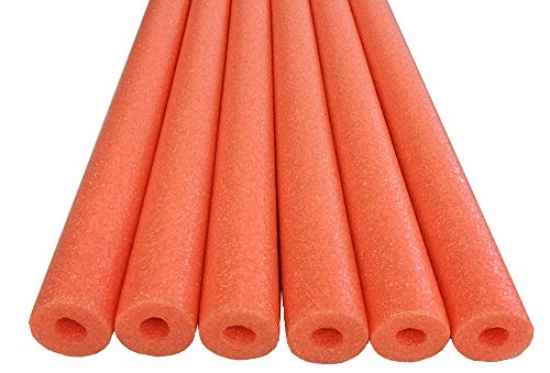 Oodles Of Noodles Foam Pool Swim Noodles With Connector, 6-Pack, 52-Inch, Orange, Bulk Pack #TOP27