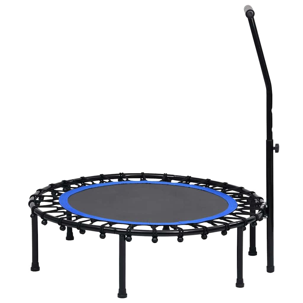 Fitness Trampolin 102 cm mit T-Bar Haltegriff und Sicherheits-Randabdeckung - Geräuschloses Bungee-System für effektives Ganzkörpertraining zu Hause