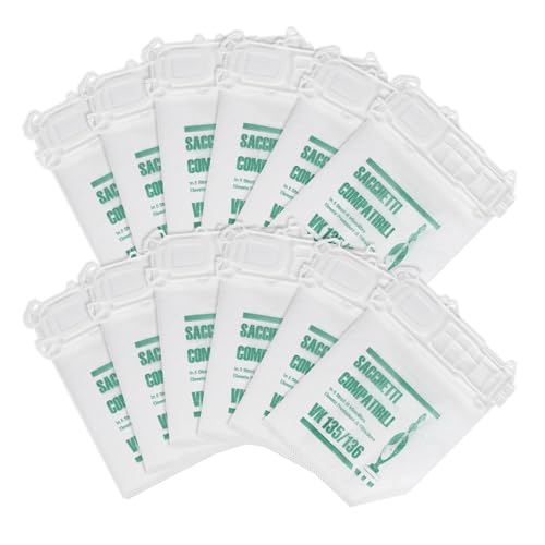 12 Stück Staubsaugerbeutel für Vorwerk Kobold VK135 FP135 VK136 FP136, kobold 135 staubsaugerbeutel