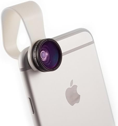 PocketLens 2-in-1 Macro & Wideangle iPhone Camera Lens, Universal Smartphone Accessories for Photography Enthusiasts White