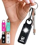 Original Defense® Personal Safety Alarm for Women, Children, & Elderly - Recommended by Police - 125 dB Loud Personal Alarm Siren with LED Strobe Light (Black)