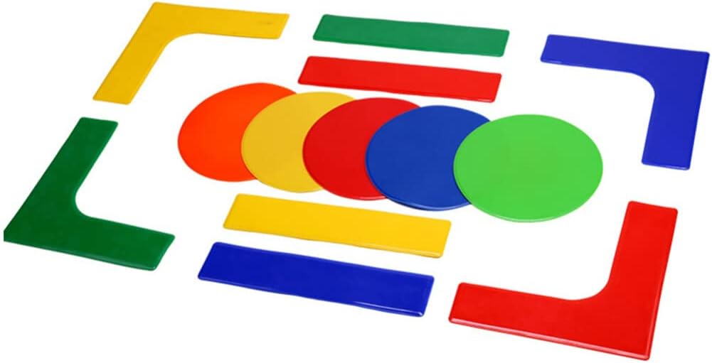 13 Pcs Tennis Court Lines Boundary Markers Pickleball Court Spot Markers for Kids Basketball Football Badminton Training Equipment