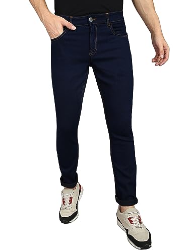 Image of Urbano Fashion Men's Regular Fit Mid Rise Washed Jeans Stretchable