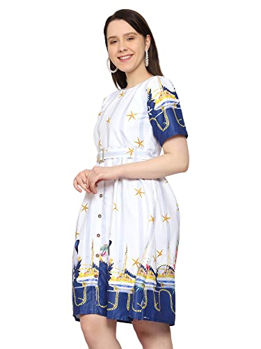 Image of Avlin Stylish One Piece Dress with Belt