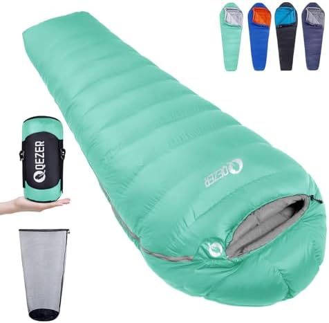 Bild 11 - Daunenschlafsack,Warmer Leichter Winter Schlafsack 0°C bis -23°C für Erwachsener und Kind 4 Jahreszeiten Camping Outdoor und Indoor