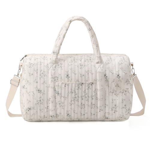 Floral Quilted Diaper Tote