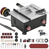 Mini Table Saw for Crafts[Dual 795 Motors & Switches] Max 200W/12,000RPM/26mm Adjustable Height Table Saw with Accessories.Gift for Men and Women's Creating Handmade Gifts,Exploring Hobbies,Models