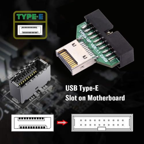 chenyang Adaptador USB 3.2 Tipo E a USB 3.0 19Pin miniatura 2