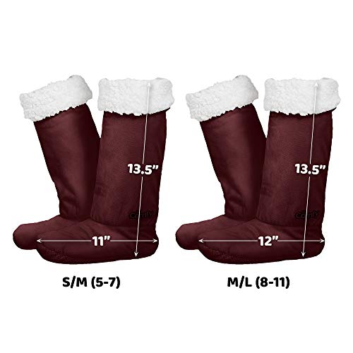 Image of THE COMFY For Your Feet - Soft Sherpa-Lined Slipper Socks As Seen On Shark Tank, Double Layered Non-Skid Sock With Grippers