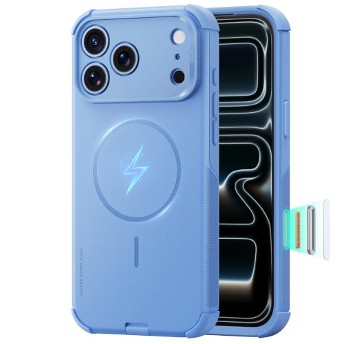 Image of ESR for iPhone 17 Pro Case, for MagSafe, Rugged, Light Blue | Camera Control, 7X Military-Grade Drop Protection, Magnetic Phone Case, Shockproof, Dustproof Port Cover, Secure Grip