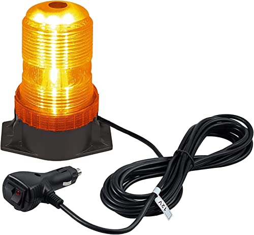 EYPINS Gyrophare à Base Magnétique Orange 30LEDs 30W Avertissement Stroboscope Urgence Clignotement de Récupération 12V/24V Etanche IP67 pour Dépanneuse Camion Véhicule de Secour Chariot Élévateur Cover