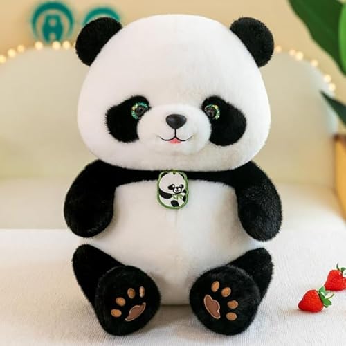 Image of Tickles Cute Panda Bear Soft Stuffed Plush Animal Toy for Kids Boys & Girls Birthday Gift (Color: Black & White, Size: 40 cm)
