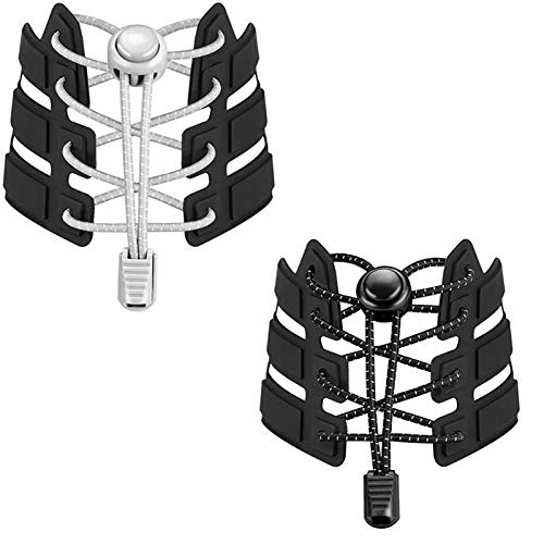 Udaily 4 Pairs or 2 Pairs No Tie Shoelaces for Kids and Adults, Elastic Shoe Laces for Sneaker