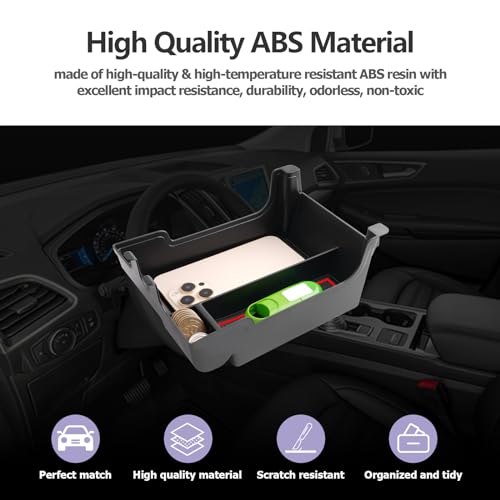 Image of LUWU 2021 2022 2023 2024 2025 Edge Center Console Organizer Armrest Storage Box Insert Tray 2024 2025 Edge Accessories Red