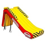 SportsStuff SPILLWAY Dock Slide, Boat Slide, Inflatable Pontoon Slide, Yellow, Red Large