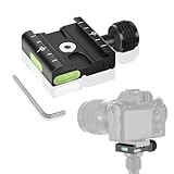 UTEBIT Quick Release Clamp Arca 50mm Aluminum 1 / 4 Inch Screw Arca-Swiss QR Plate Clamps with 3/8'' Adapter Tripod Ballhead Mount